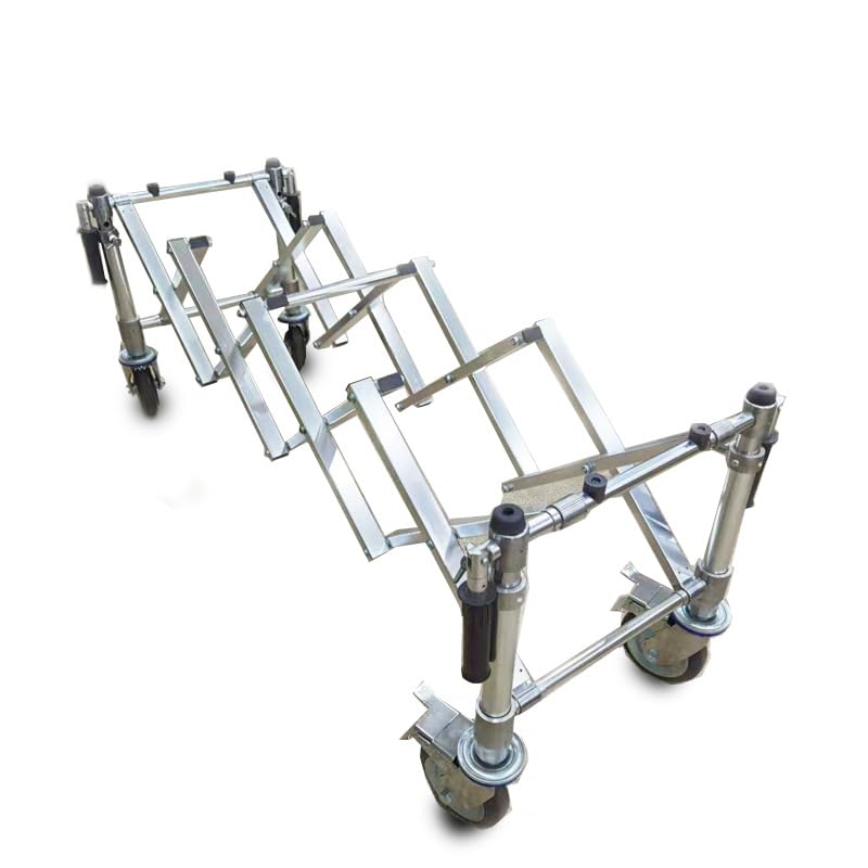 Carretilla para ataúd plegable telescópica de aleación de aluminio, capacidad de carga 400-450 kg miniatura 1
