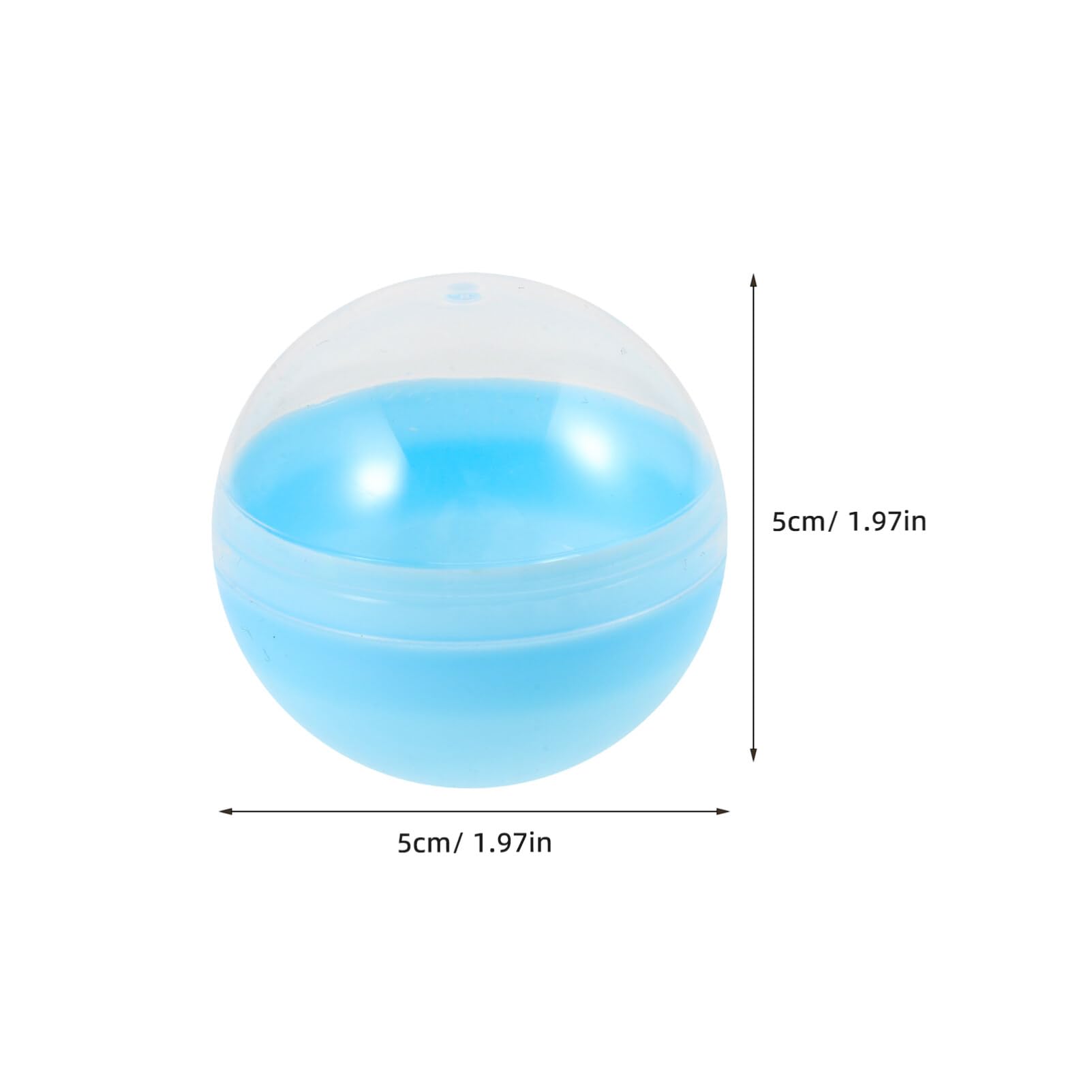 ABOOFAN Lot de 50 capsules à remplir - En plastique - Pour distributeur automatique - Boules torsadées - 5 cm