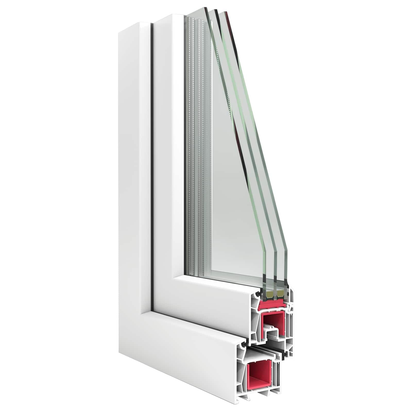 vidaXL Ventana de sótano RISOR 50 x 75 cm PVC y Vidrio Blanco, Sótano, Aislante Térmico Moderno y Duradero para Ventanas Eficientes, Accesorios de Vidrio PVC Aislantes