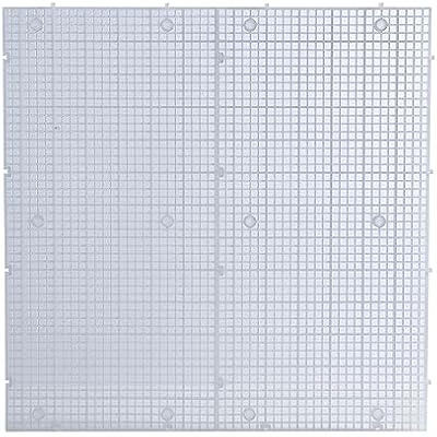 ALEGI Plastic Grid Divider Tray Egg Crate Louvre Aquarium Fish Tank Bottom Isolation with Bracket (4pcs)