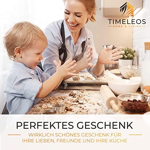 TIMELEOS Wałek do ciasta z metalową osią  wałek do ciasta  wałek do ciasta  wałek do ciasta jako akcesoria do pieczenia  wałek do pieczenia z drewna bukowego do wałkowania ciasta  stabilny i