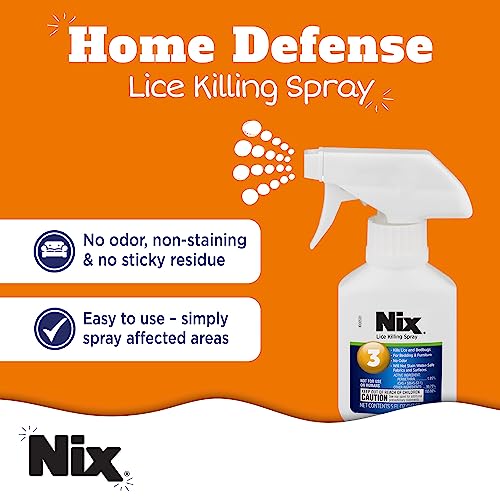 Image of Nix Lice & Bed Bug Spray for Home Use, Kills Lice on Bedding & Furniture, Odor-Free & Non-Staining, 5 Fl Oz