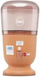 Filtro De Barro E Acrilico P/Água 4 Litros 1 Vela (Com Prata) Salus