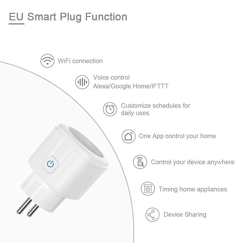 Miniatura 5 de Zigbee - Enchufe inteligente compatible con Alexa, Google Assistant, control de aplicación y voz, requiere ZigBee Hub, UE (16A)