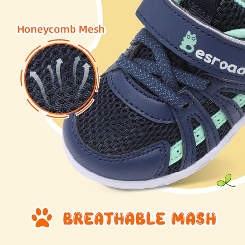 Besroad Toddler Boys Girls Shoes Lightweight Mesh Breathable Sneakers Tennis Shoes Barefoot Walking Shoes Running Sneakers For Toddler Navy 5-5.5Toddler thumb #1