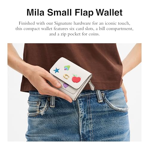 Coach Women's Mila Small Flap Wallet, B4/Chalk Multi2