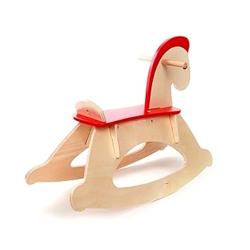 Hape Wooden Rock and Ride Rocking Horse, Beige