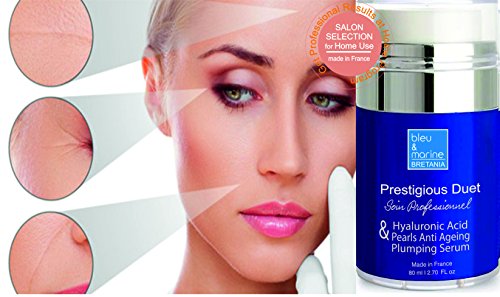 Suero Contorno De Ojos Con Ácido Hialurónico, Extracto De Seda Y Perlas. Serum Anti Edad, Rellena las Arrugas y Líneas de Expresión, Antienvejecimiento Natural - 80 ml