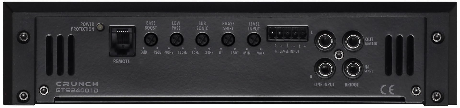 Crunch GTS2400.1D 1-Kanal Digital Endstufe 2400W Lautstärke-/Bass-/Höhen-Regelung Passend für (Au