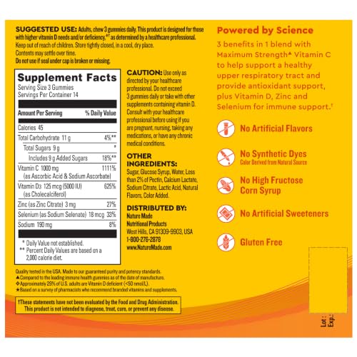 Nature Made Wellblends ImmuneMAX Gummies, 42 Tangerine Flavor Gummies - image 7