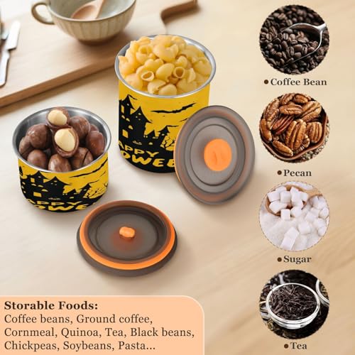 Contenedor para café acero inoxidable 500ml cilindro miniatura 5