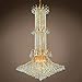 Contour 20 Light 44" Gold Chandelier with Clear European Crystals