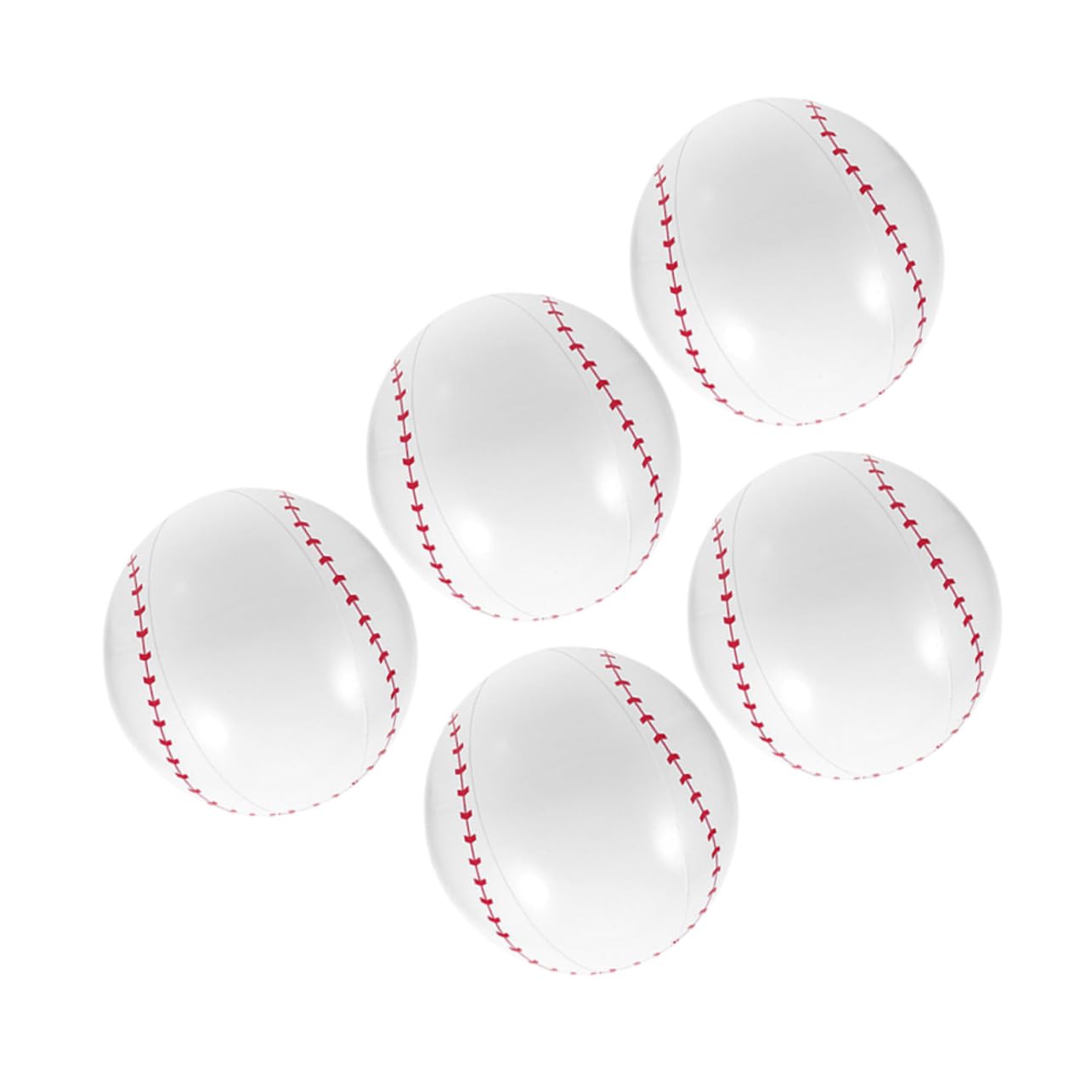 POPETPOP 5Pcs Inflatable Baseball Beach Balls Summer Pool Party for Outdoor Games Convenient Storage for Group Fun Birthday Celebrations
