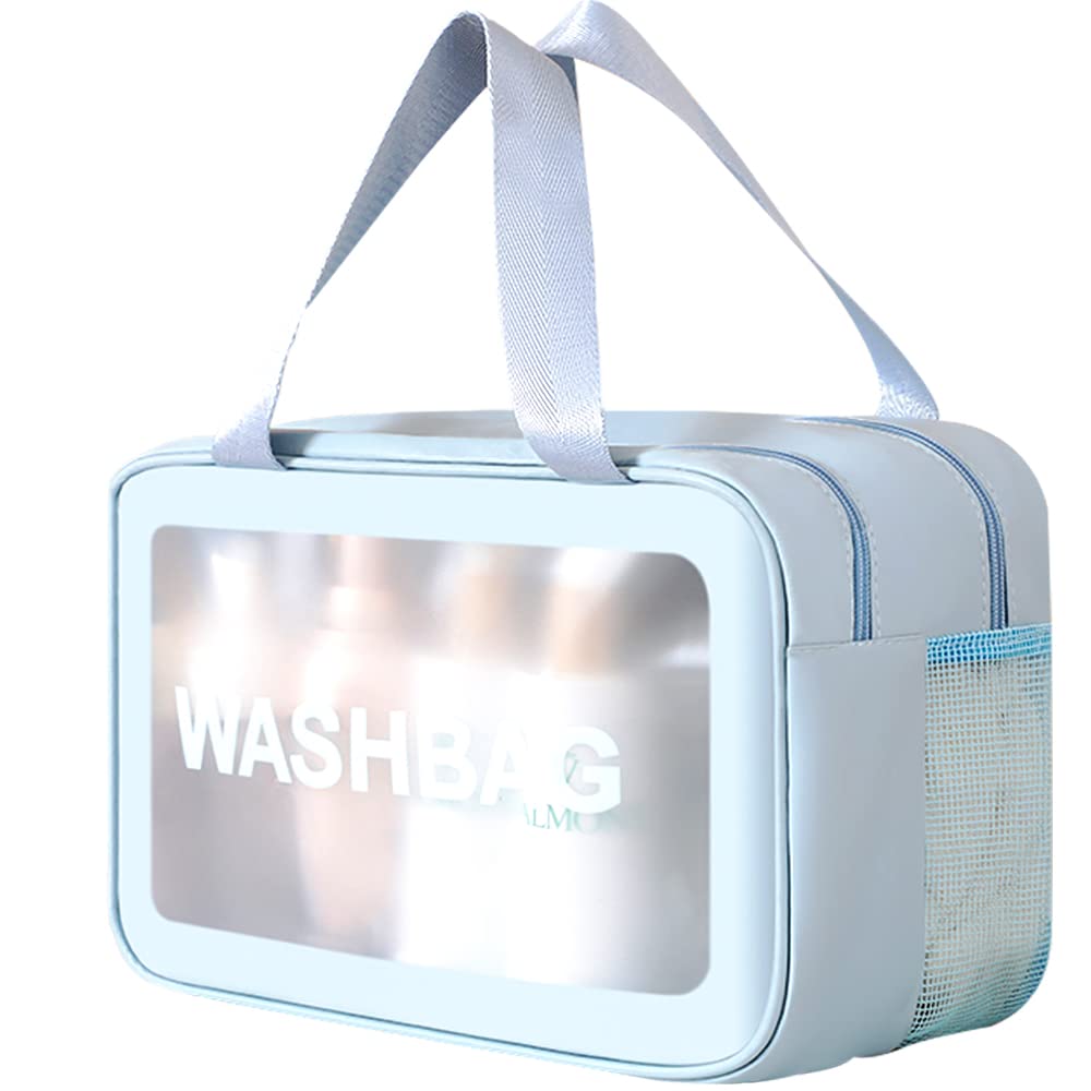 Neceser de viaje, bolsa de maquillaje transparente, bolsa de cosméticos, bolsa transparente para el cuidado de la piel, bolsas de maquillaje impermeables y drenantes, organizador de artículos
