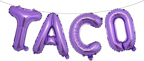 Miniatura 7 de Globos de fiesta para fiesta, suministros de taco, decoraciones de fiesta del Cinco de Mayo, globos de aluminio de mylar, decoraciones de fiesta