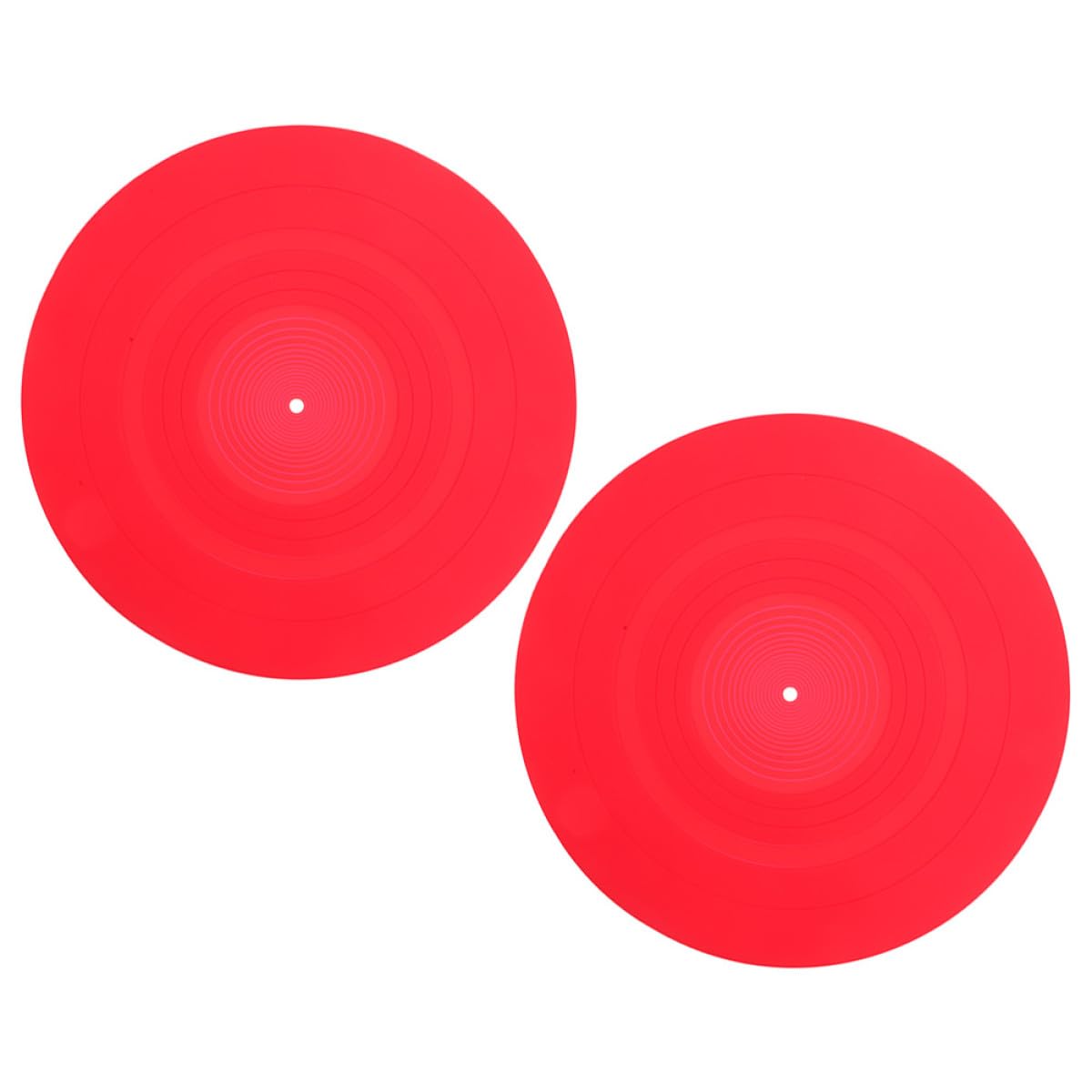 Tappetino Protezione Giradischi per in Silicone Dischi per Vinile Antistatico Pezzi 2 Delicata Accessorio Indispensabile per Giradischi Vinile Rosso