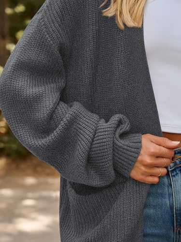 Image of LILLUSORY Womens Oversized Cardigans Soft Knit Cardigan Sweater with Pockets