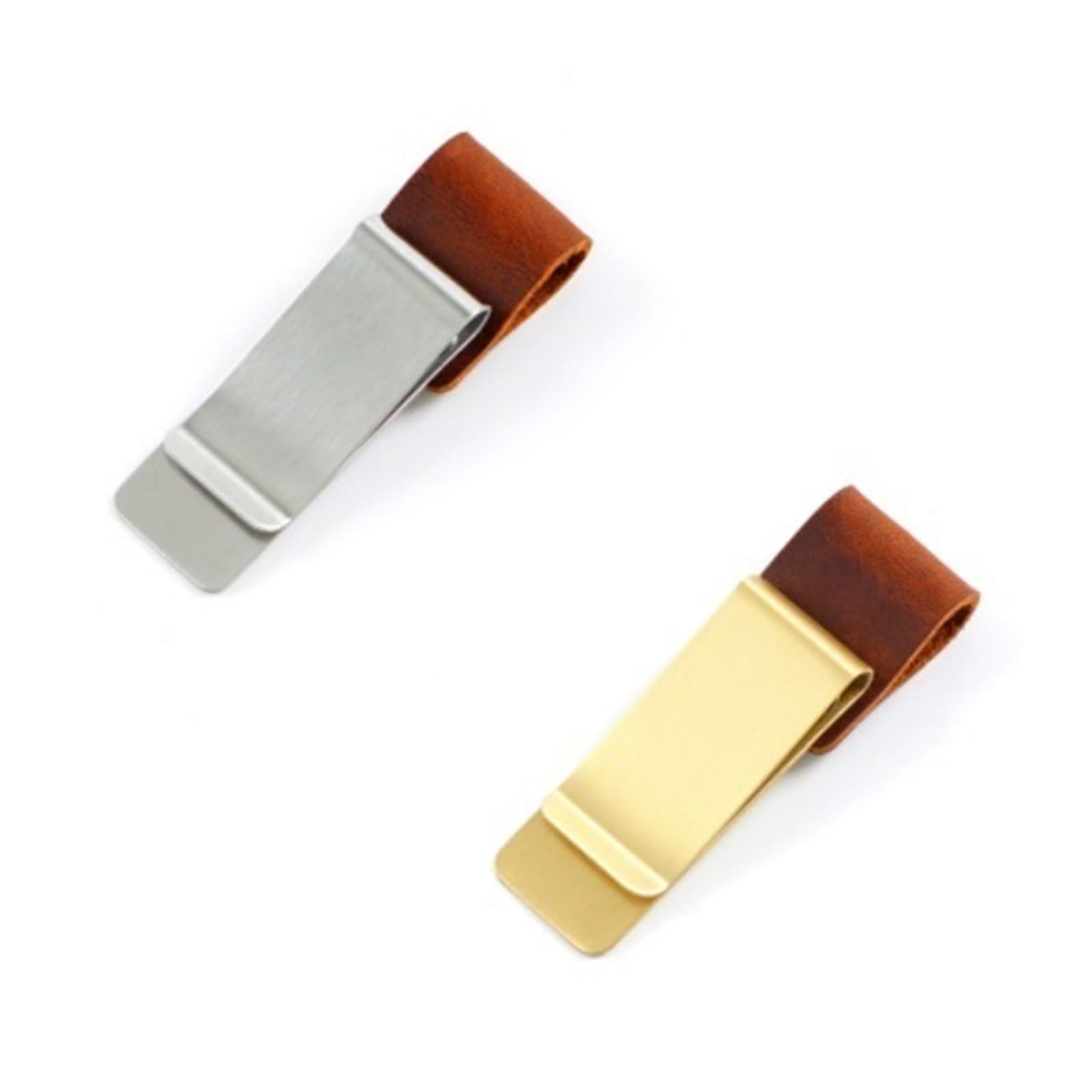 Mlyvax Leather Pen Holder Clip for Traveler Notebook Journals, Brass Bookmark Clips Book Pages Divider for School Stationery(4pcs,Brass)