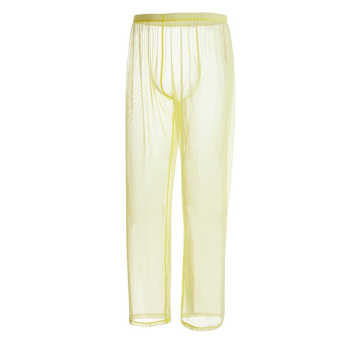 BIATWOWR Men's Boxer Shorts Wide Band Transparent Sexy Under
