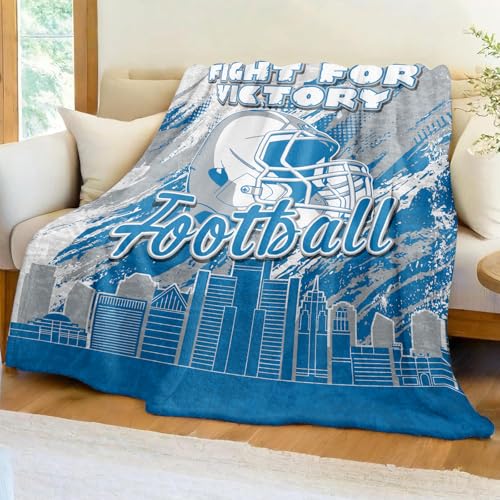 WKLKHMXBS Football Blanket Gifts for Men Women Team Throw Blanket 60 x 50 for Football Lovers Fans Soft Throw for Christmas Birthdays