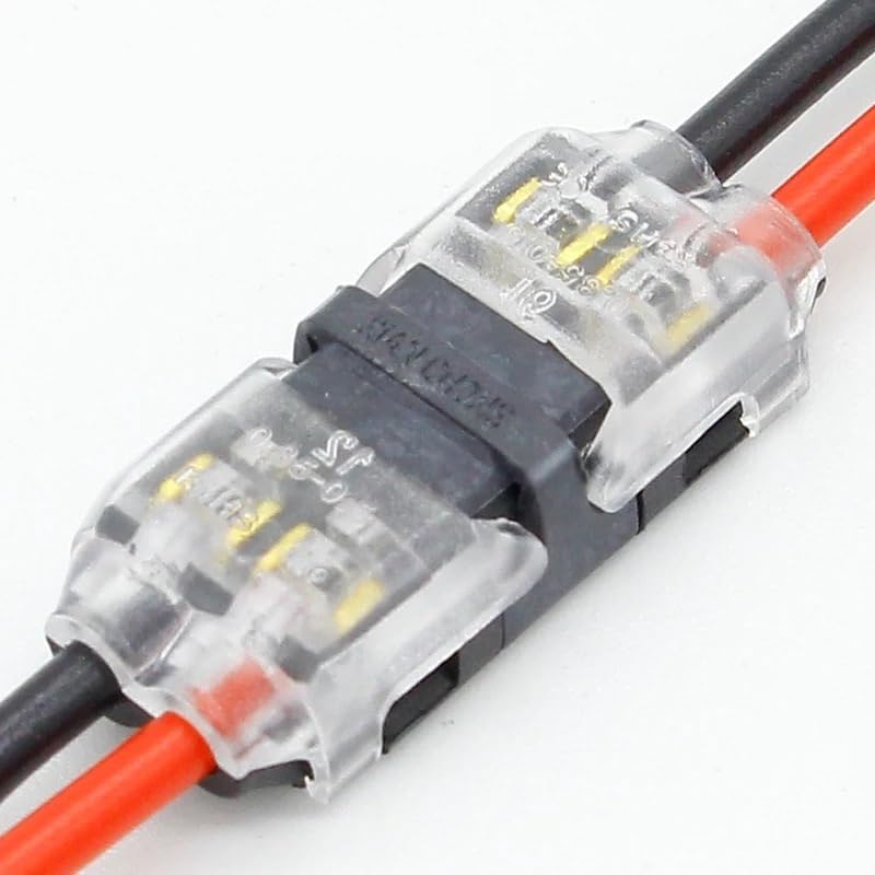 5 connettori a molla a 2 pin, senza saldatura o viti, morsetto per cavo a connettore rapido, morsettiera a 2 vie facile per striscia LED
