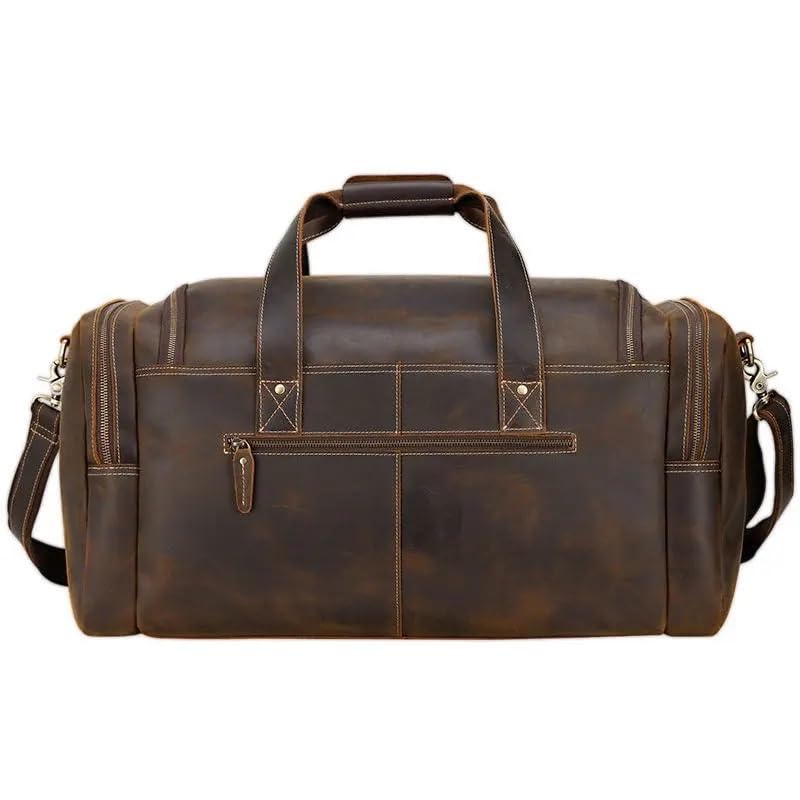 Large Travel Bag Leather Vintage Luggage Bags Duffle Bags Travelling Bag Weekender Bags for Man3