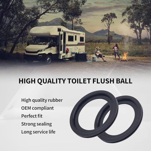 Image of TIANYAN 385311658 RV Toilet Seal Gasket fit Replacement for Dometic 300 310 320 Series Pedal Toilets Flush Ball Seal Gasket Prevent Leakage (2pc)