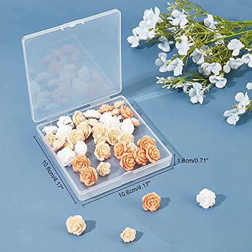 Pins de flor decorativos CHGCRAFT de resina para tableros de corcho y Bullet Journal 7