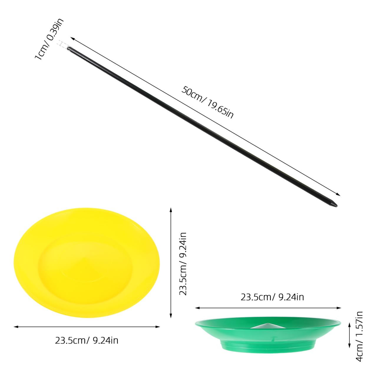 SUPVOX 2 Pcs Assiettes Chinoises de Jonglage avec Bâtons - Kit de Cirque pour Enfants et Adultes