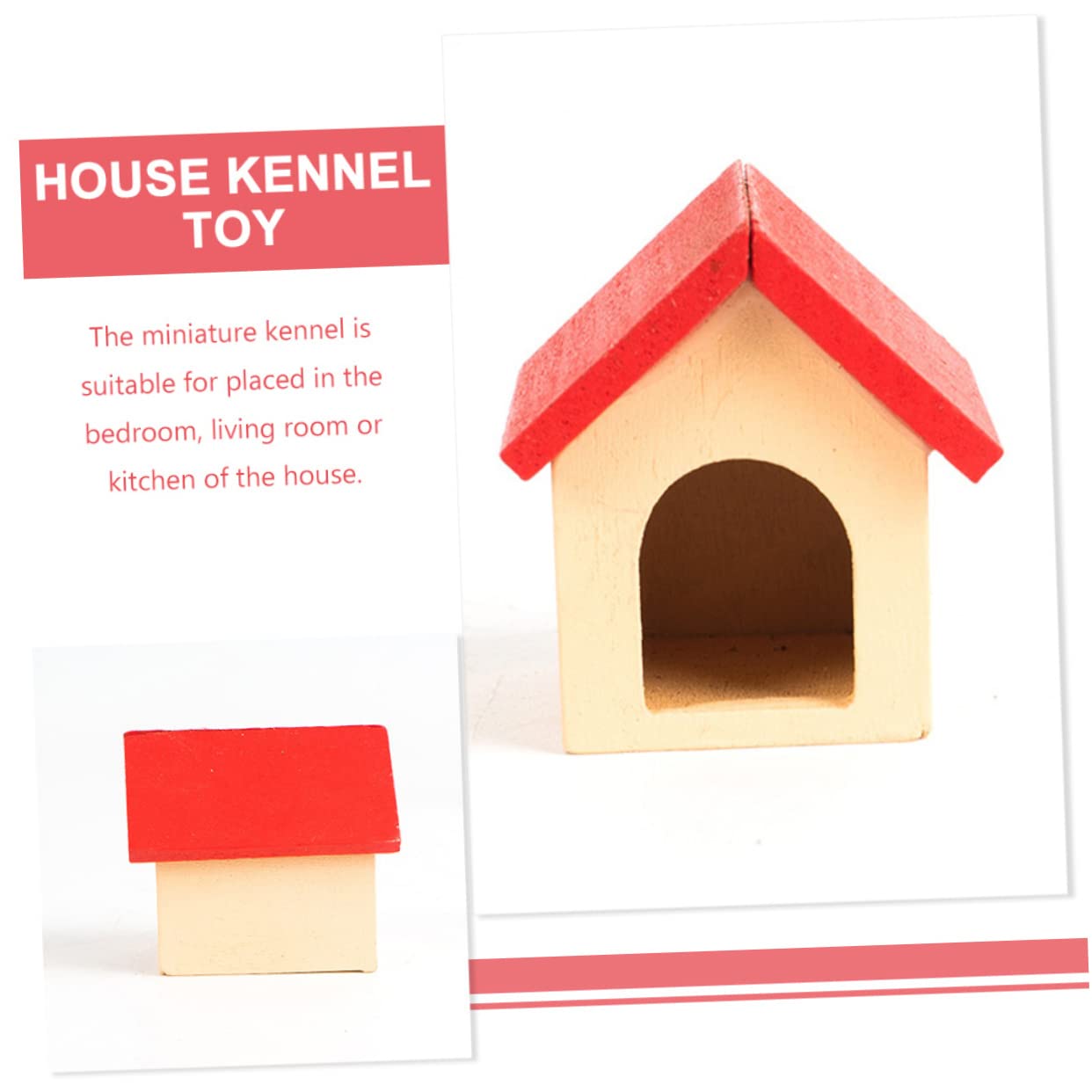 Amazon.co.jp: EXCEART ミニ木製犬小屋 ミニチュア犬小屋