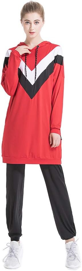 Muslims Tracksuits Women Islamic Tracksuit Hoodies Casual Outdoor Color Sports Suit