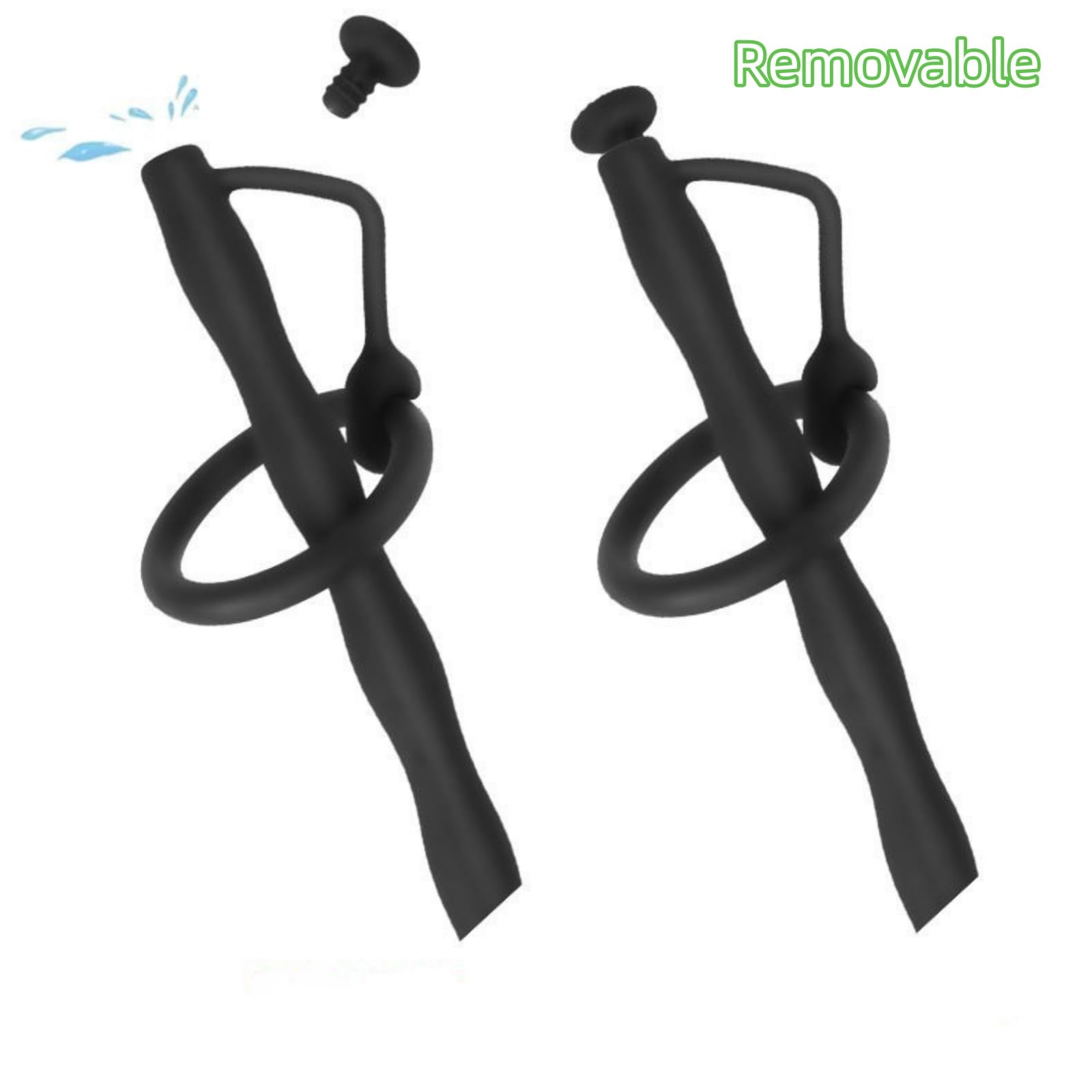 Sonda uretrale cava staccabile nera per uomini, lunga 30 cm, adatta ai principianti-ITRM5801 (L)