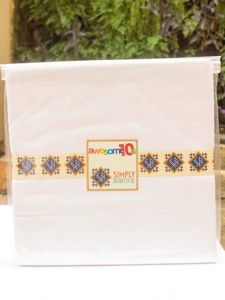 Simply Beautiful Always Label Awesome10’s Whites, Pre-Cut Quilt Square for Patchwork Fabric for DIY Craft