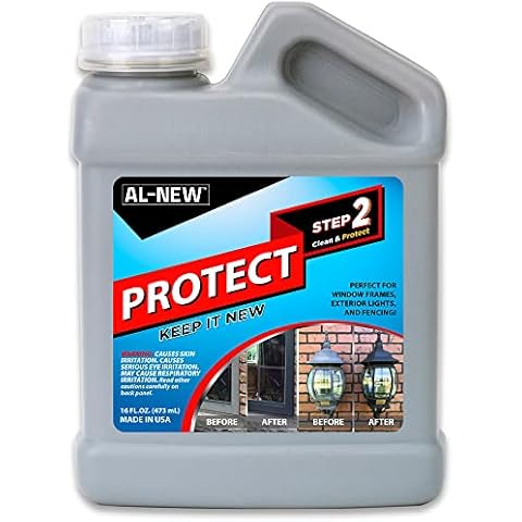AL-NEW Step 2 Protect | Restoration Solution for Outdoor Patio Furniture, Garage Doors, Window Frames, Exterior Lights & Fencing (16 Ounce) Cover