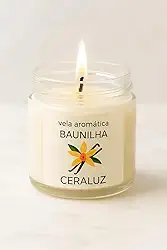 Vela Aromática Artesanal de Baunilha | Cera 100% Vegetal | Aroma Intenso e Relaxante | Bem-Estar e Decoração | Longa Duração