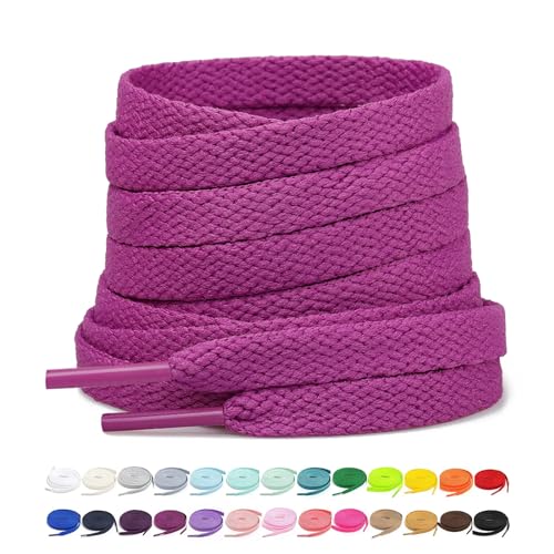 Image of Stepace [2 Pairs Flat Shoe Laces for Sneakers 30 inch-72 inch Length 26 Color Shoelaces