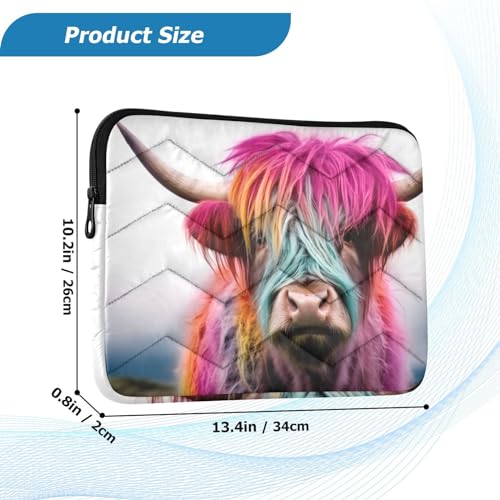 Funda para portátil colorida Highland Cow para 13-14 pulgadas miniatura 3