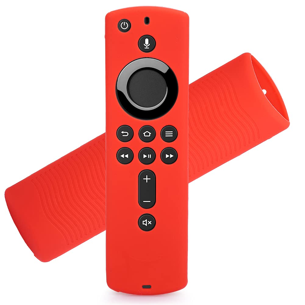 Custodia per Telecomando, Copertura Protettiva, Custodia Protettiva in Morbido Silicone Resistente, per FireTV 5 (rosso)