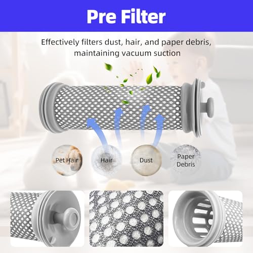 Image of 4-Pack Replacement Filter Compatible with Tineco A10 / A11 Hero Master Essential, A10-03, A11-07, PWRHERO 11 Snap, PURE ONE X / S10 / S11 / S12 / S15 Series Vacuum Cleaner, 4 Pre Filters