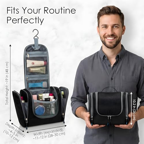 Bago Hanging Travel Toiletry Bag for Men and Women