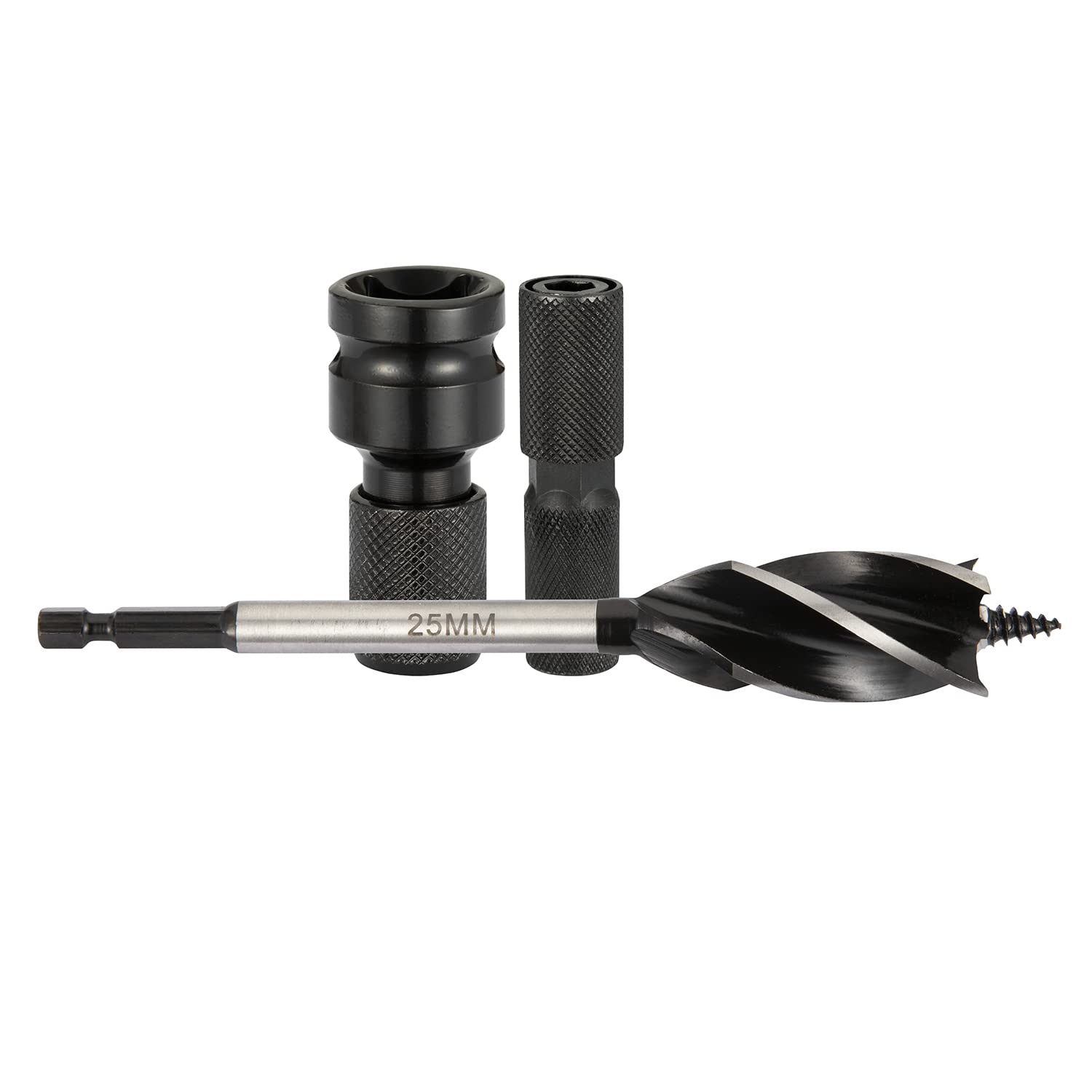 Set di punte per legno, 8 pezzi, 10 mm, 12 mm, 14 mm, 16 mm, 18 mm, 20 mm, 22 mm, 25 mm, codolo esagonale da 6,35 mm, ricco di carbonio, acciaio a taglio rapido