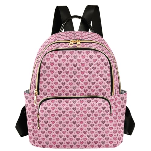 Mochila Y2k Bimbo con 3 bolsillos de cremallera en tamaño Small y diseño de cebras de corazón