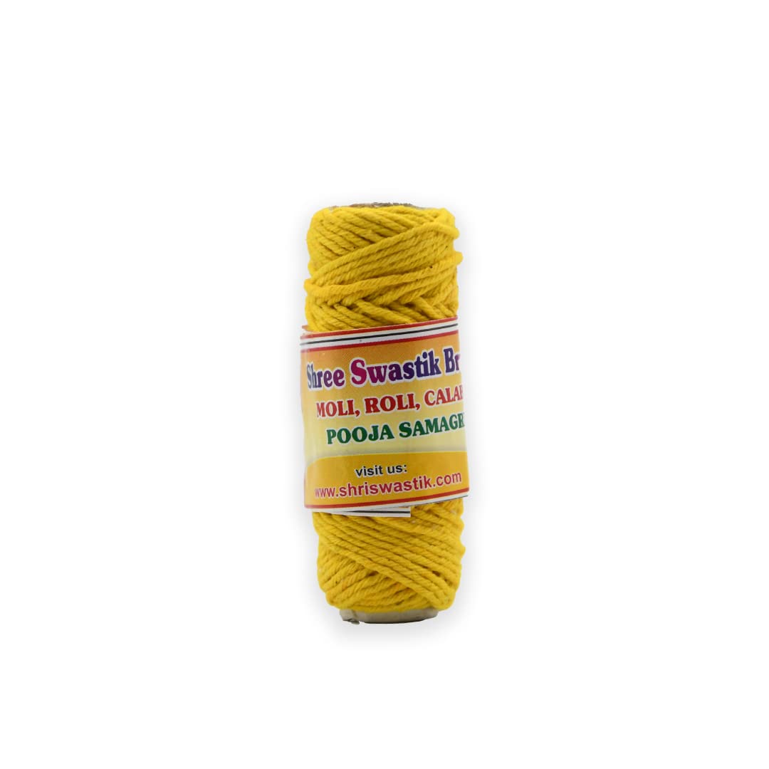 ALODIE - Raksha Sutra | Moli for Puja | Sacred Pooja Cotton Thread | Raksha Sutra for Pooja | Organic Mouli Dhaga for Pujan, Havan, Worship, Diwali, Festival (Yellow Moli) (B09X1FS48W) Amazon Price History, Amazon Price Tracker
