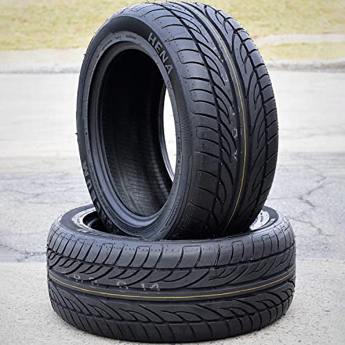 Set of 2 (TWO) Forceum Hena All-Season High Performance Radial Tires-225/50R16 225/50ZR16 225/50/16 225/50-16 96W Load Range XL 4-Ply BSW Black Side Wall