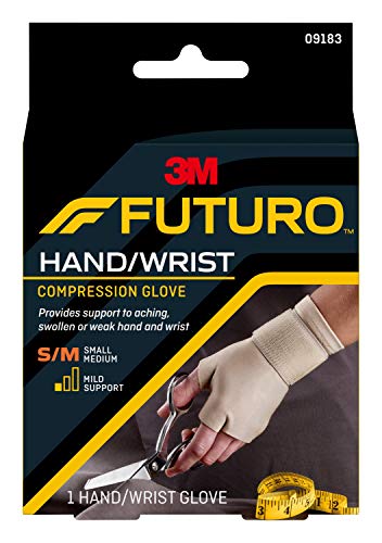 Futuro Futuro Hand/Wrist Compression Glove, Small/Medium, Beige, Small/Medium