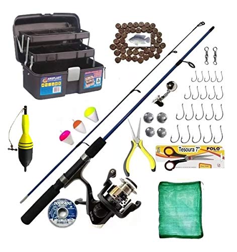 Kit De Pesca Completo Maleta Vara 1,20m 10kg e Acessorios