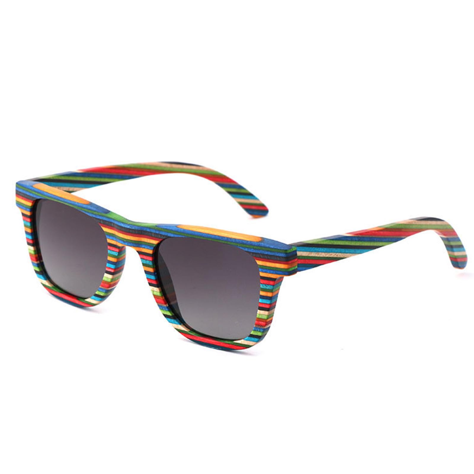 Sonnenbrille Damen & Herren Holz Polarisiert – Schwimmfähige Bambus Brille Vintage Stil – UV400 Holzsonnenbrille Für Wassersport, Angeln & Autofahren (Oval & Leicht)