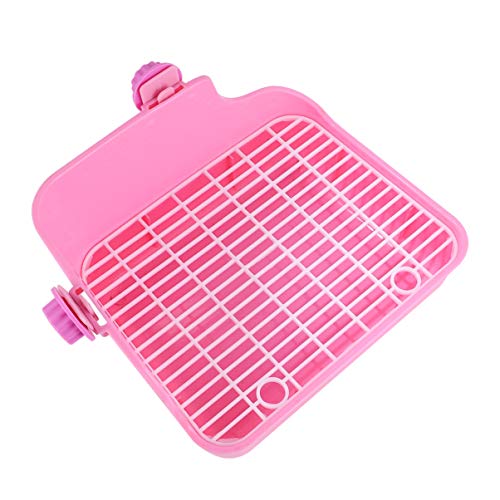 VILLCASE Caixa de Maca de Coelho Plástico Pequeno Animal Maca Potty Trainer Caixa de Canto Pet Train