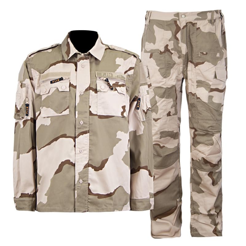 Camuflaje táctico f116 uniforme bdu traje de combate pistola de aire comprimido caza y Tiro traje de combate camisa pantalones conjuntos
