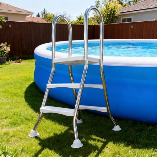 Escalera para piscina sobre suelo acero inoxidable 2 escalones miniatura 1